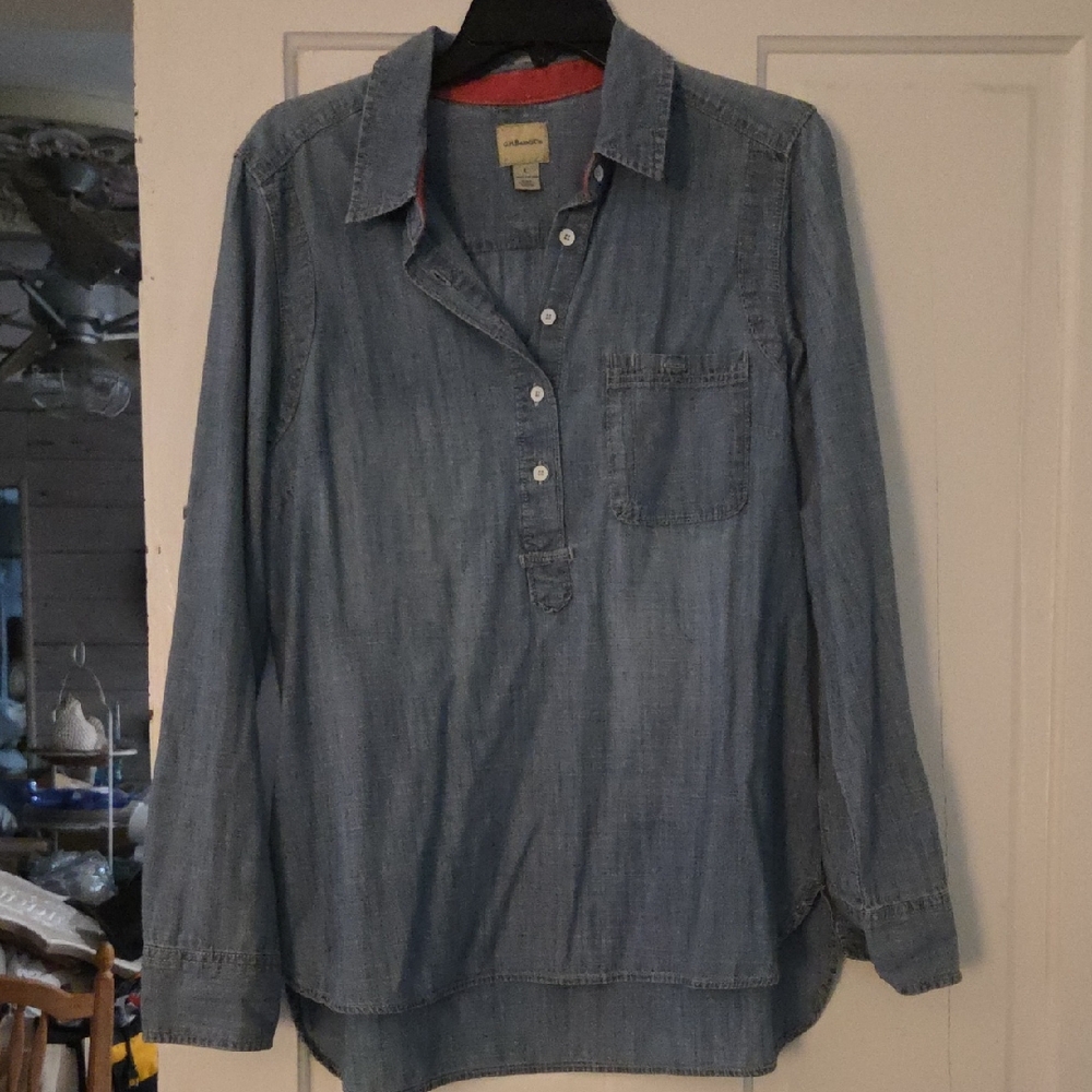 G.H. Bass & Co. Blue Denim Blouse